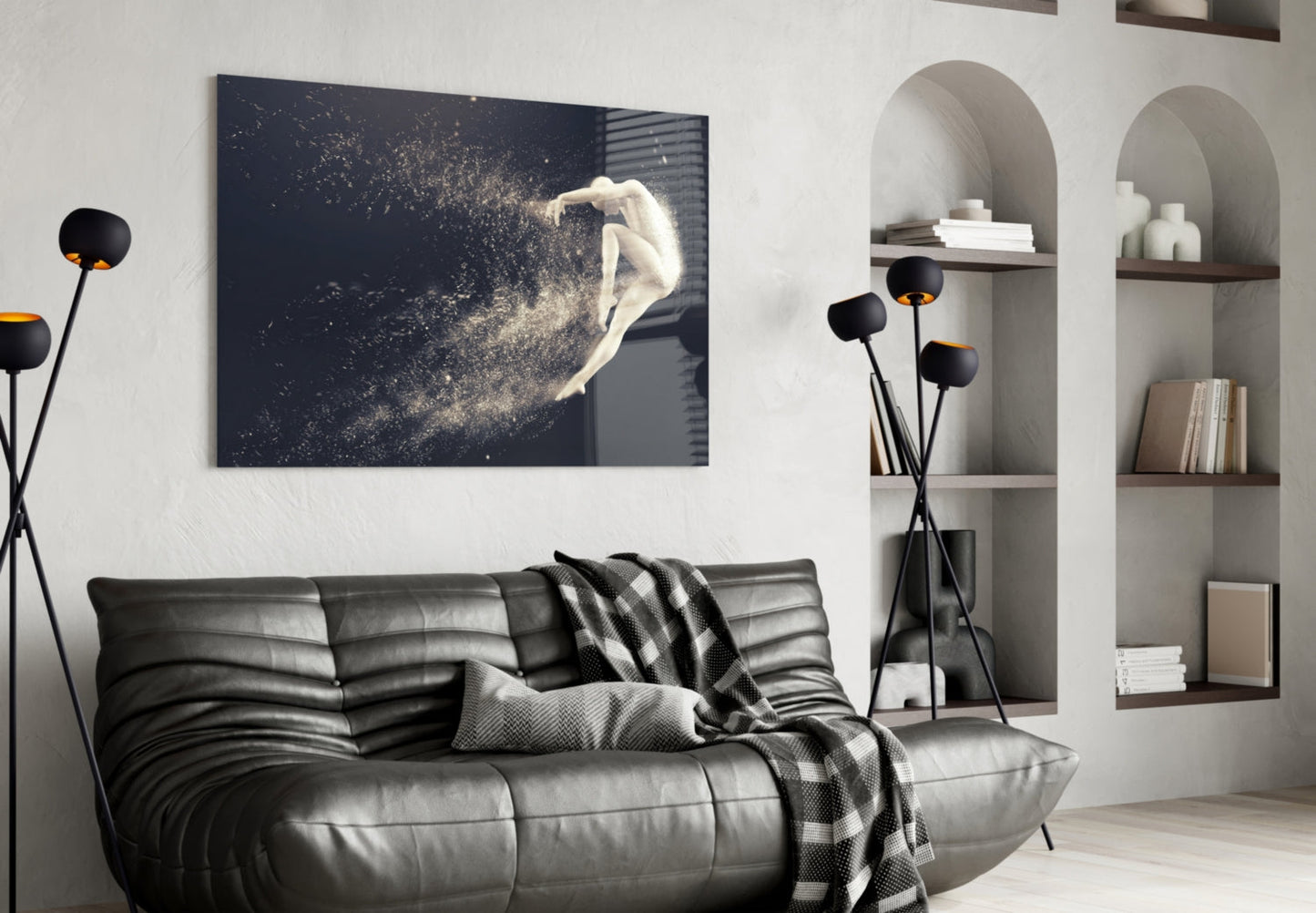 Dancer in Motion Glass Wall Art