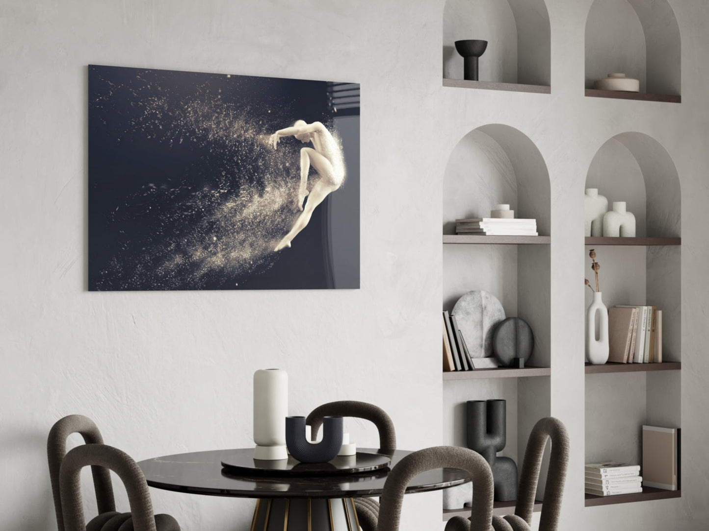 Dancer in Motion Glass Wall Art