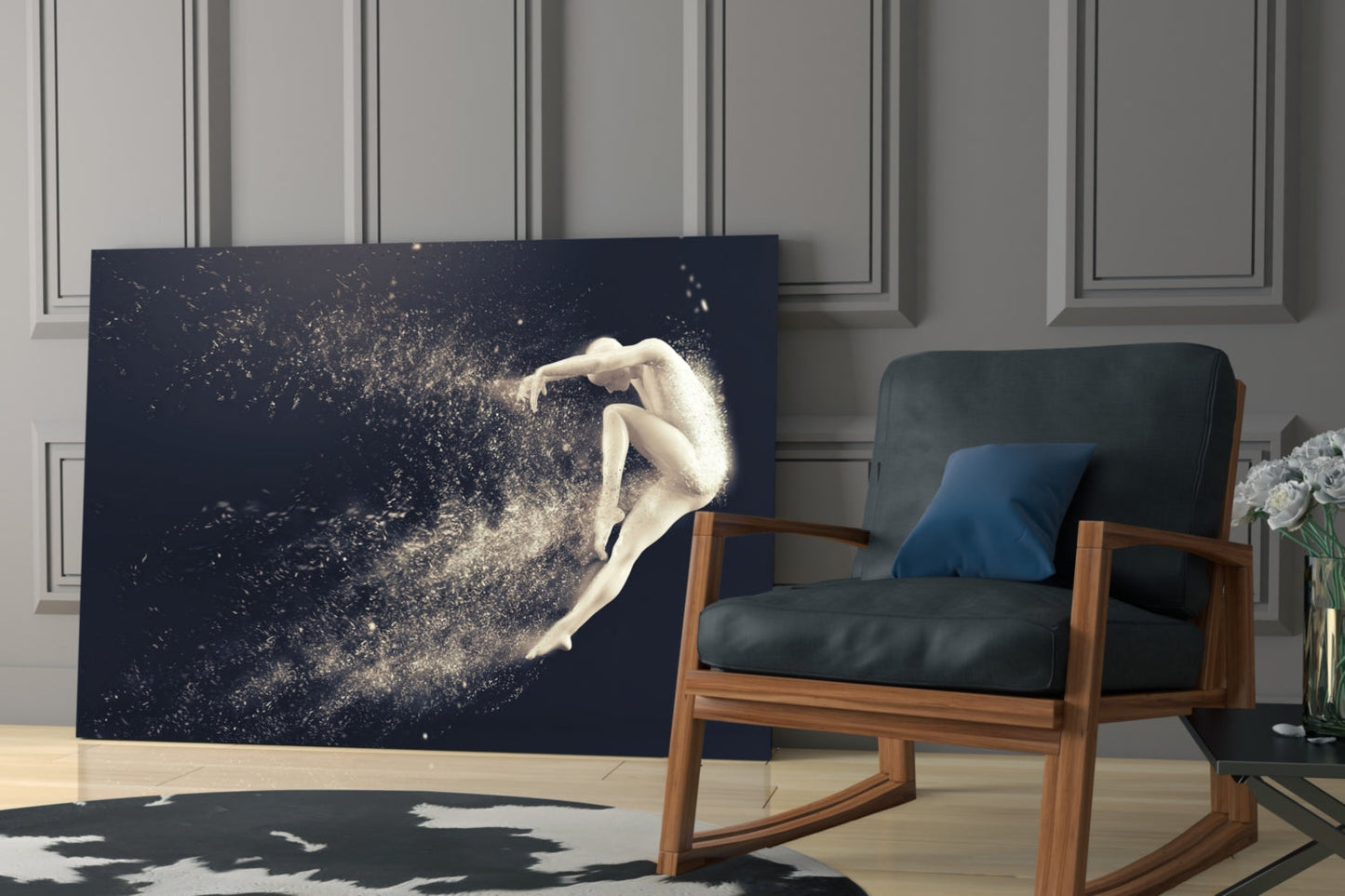Dancer in Motion Glass Wall Art