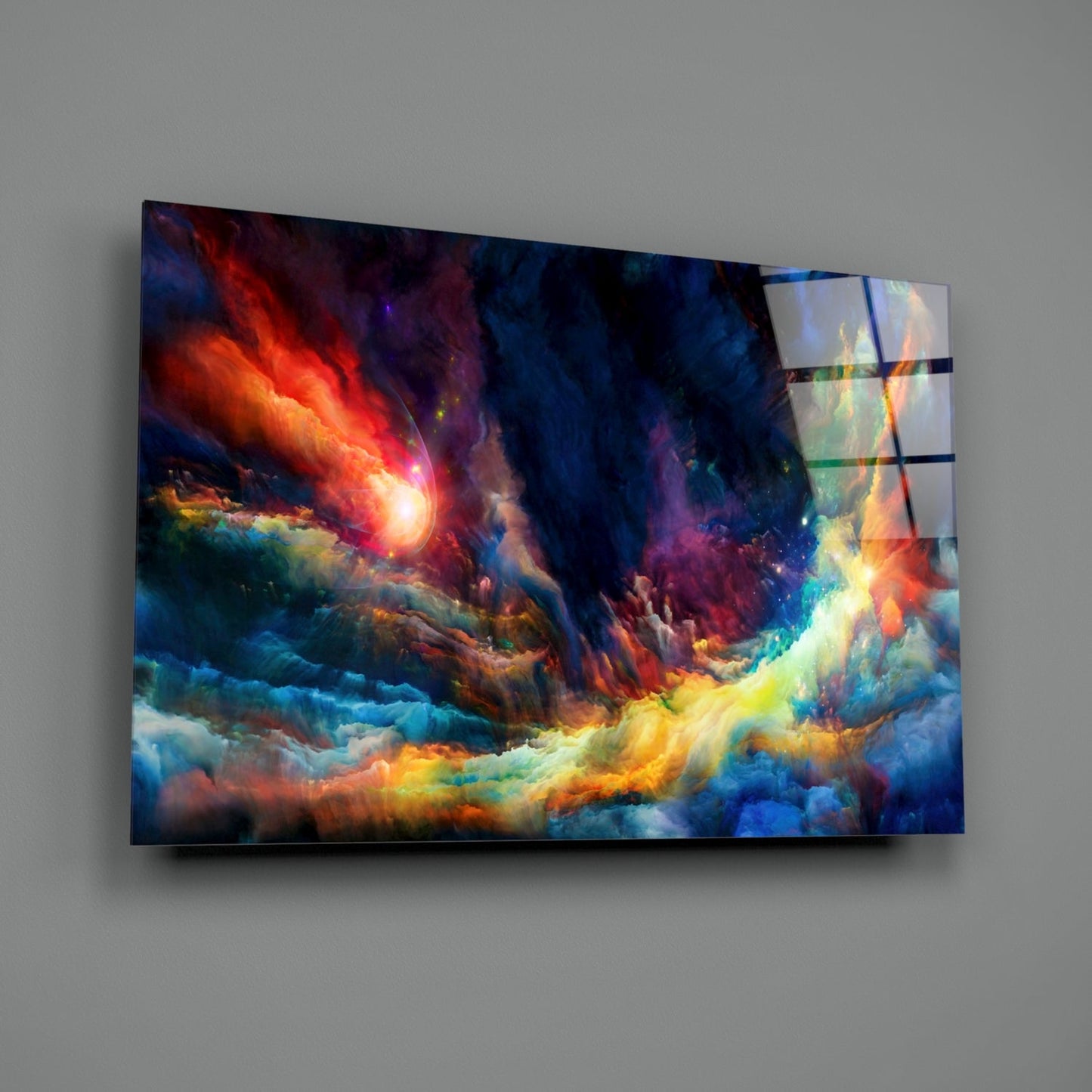 Cosmic Nebula Glass Wall Art