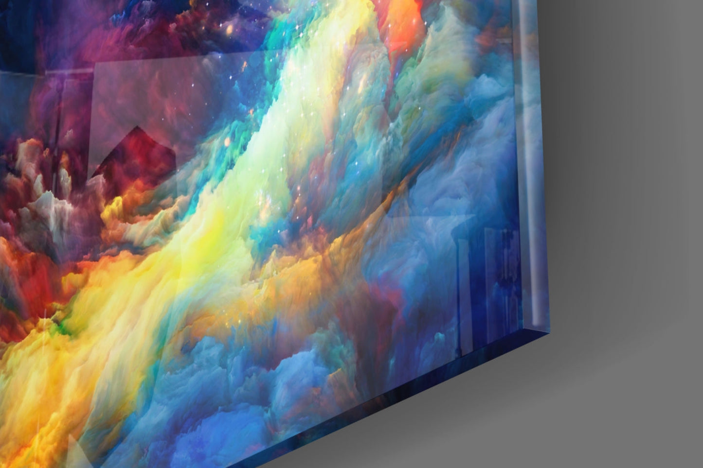 Cosmic Nebula Glass Wall Art