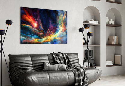 Cosmic Nebula Glass Wall Art