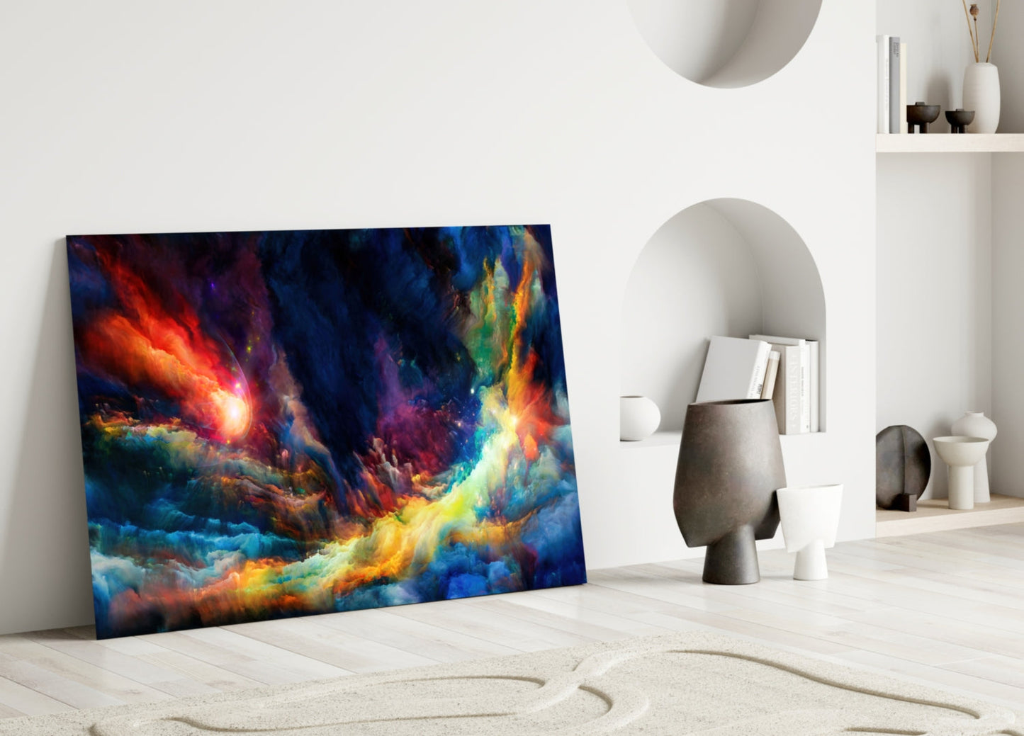 Cosmic Nebula Glass Wall Art