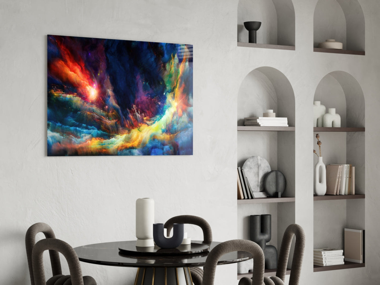 Cosmic Nebula Glass Wall Art