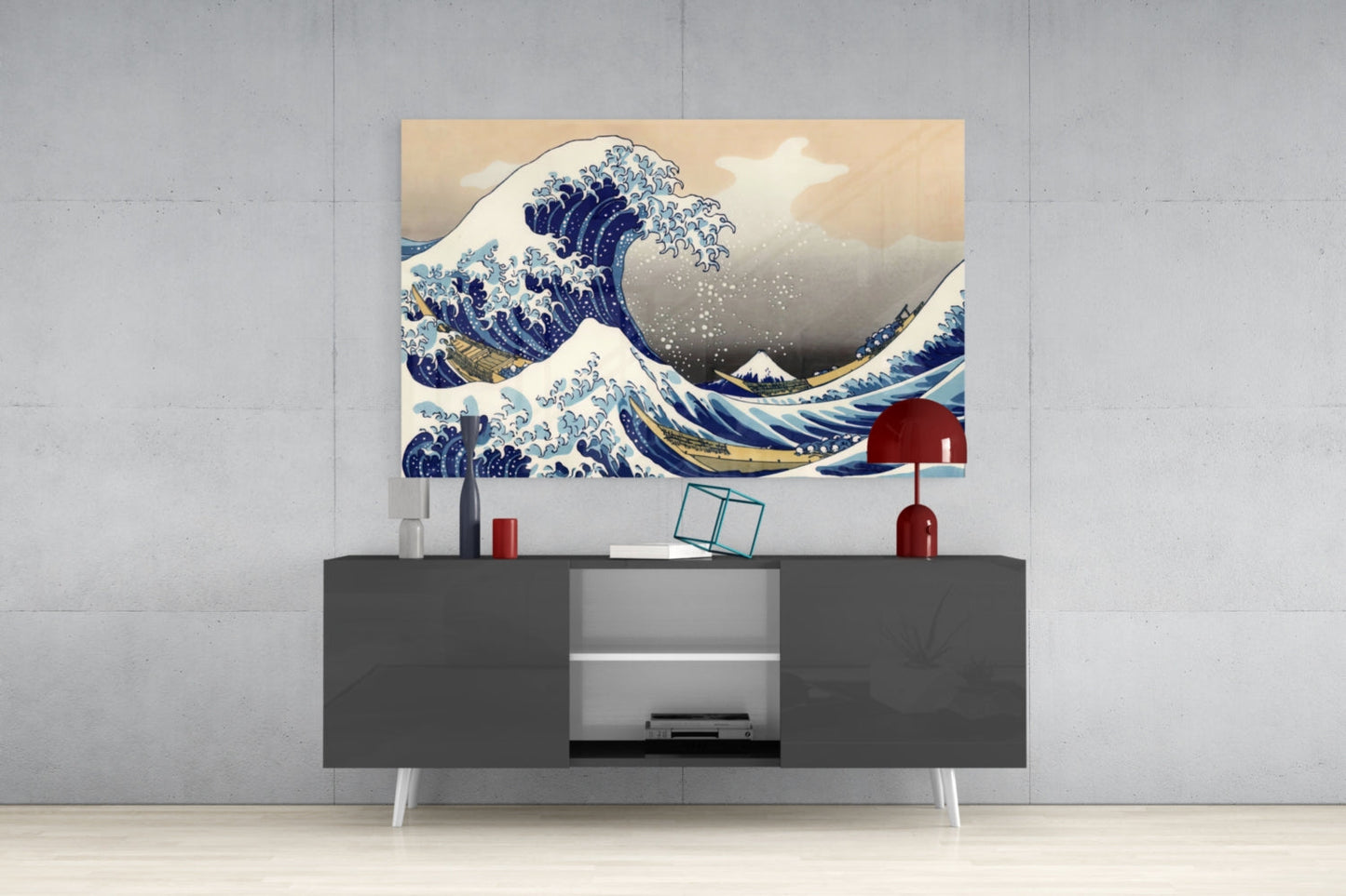 The Great Wave off Kanagawa Glass Wall Art