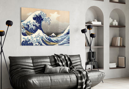 The Great Wave off Kanagawa Glass Wall Art