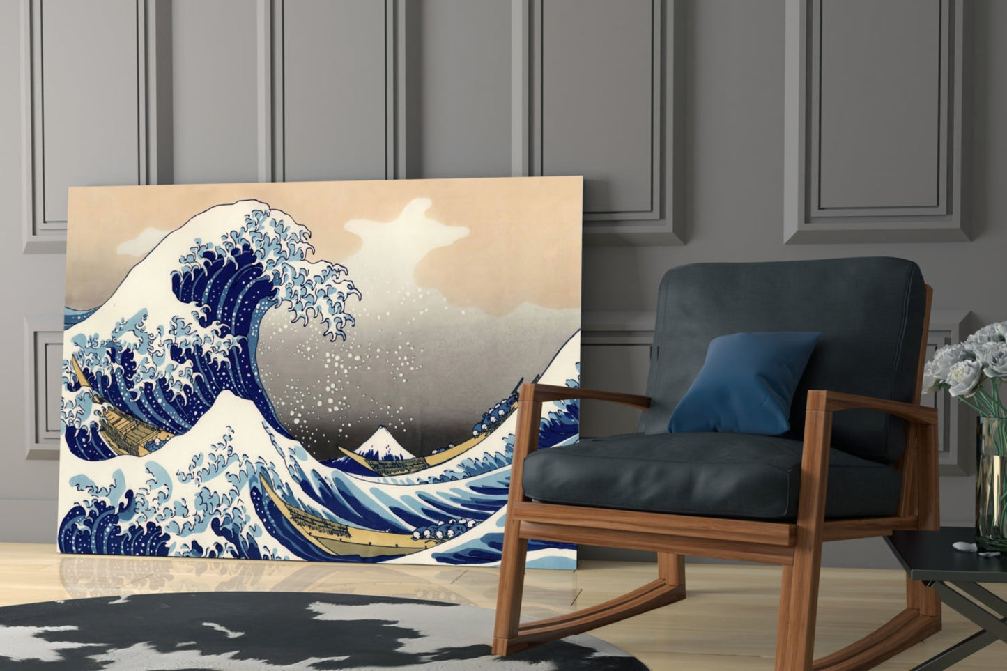 The Great Wave off Kanagawa Glass Wall Art