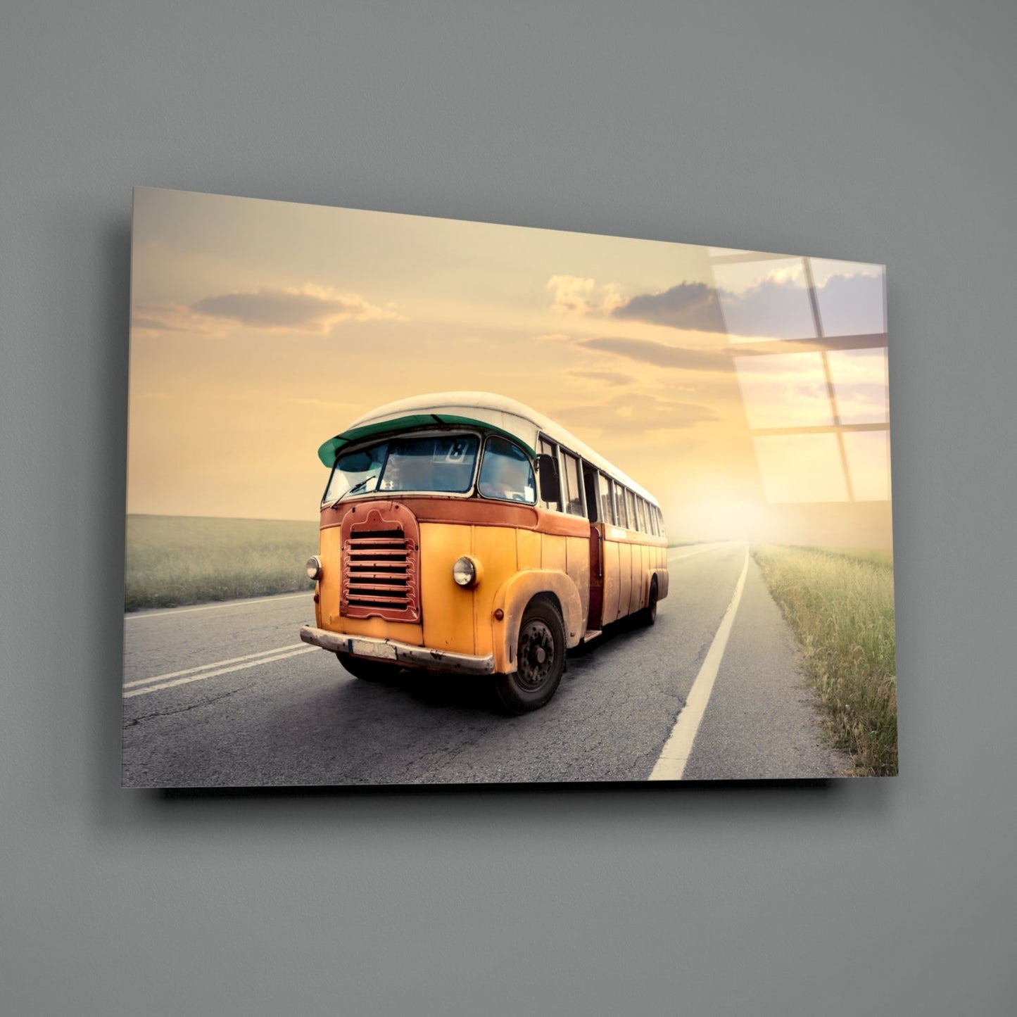 Caravan Sunset Glass Wall Art