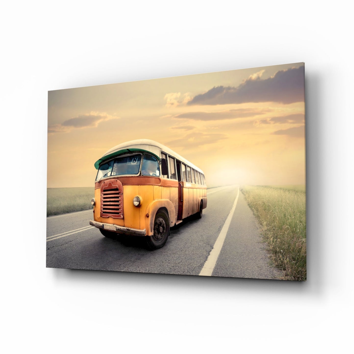 Caravan Sunset Glass Wall Art