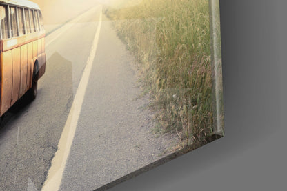 Caravan Sunset Glass Wall Art