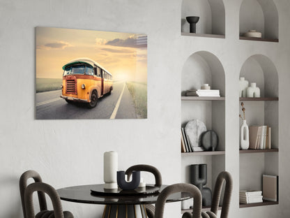 Caravan Sunset Glass Wall Art