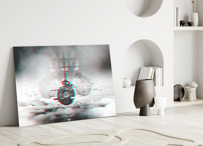 Glitch Pocket Watch Glass Wall Art