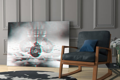 Glitch Pocket Watch Glass Wall Art