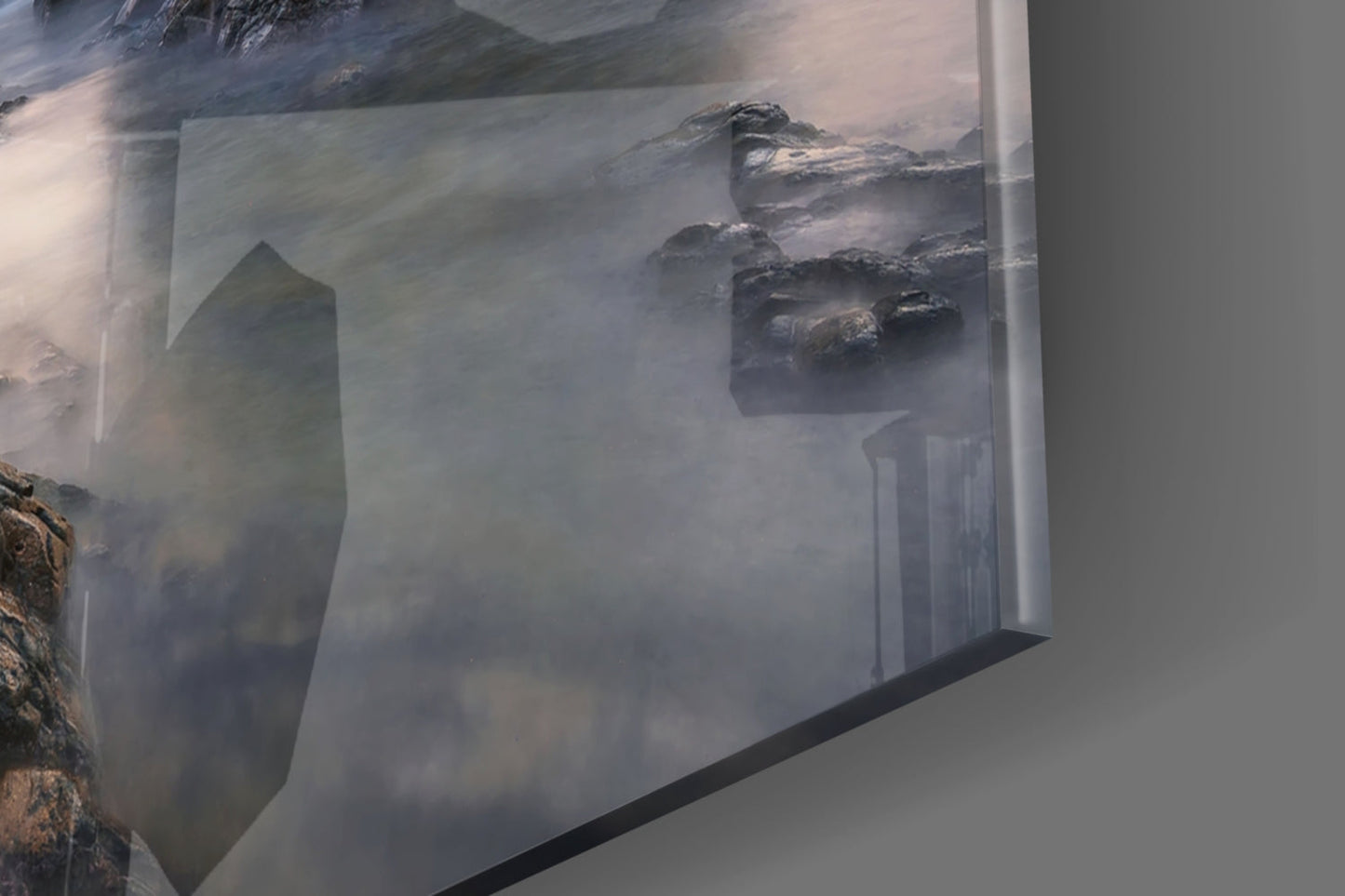 Sea Stacks at Dusk Glass Wall Art