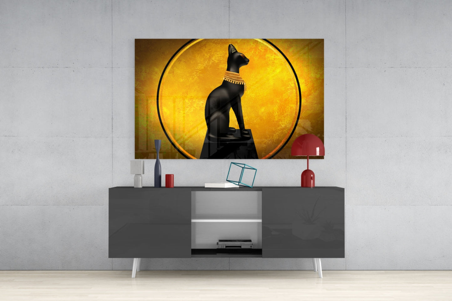 Cat Glass Wall Art - Elegant Feline Wall Decor