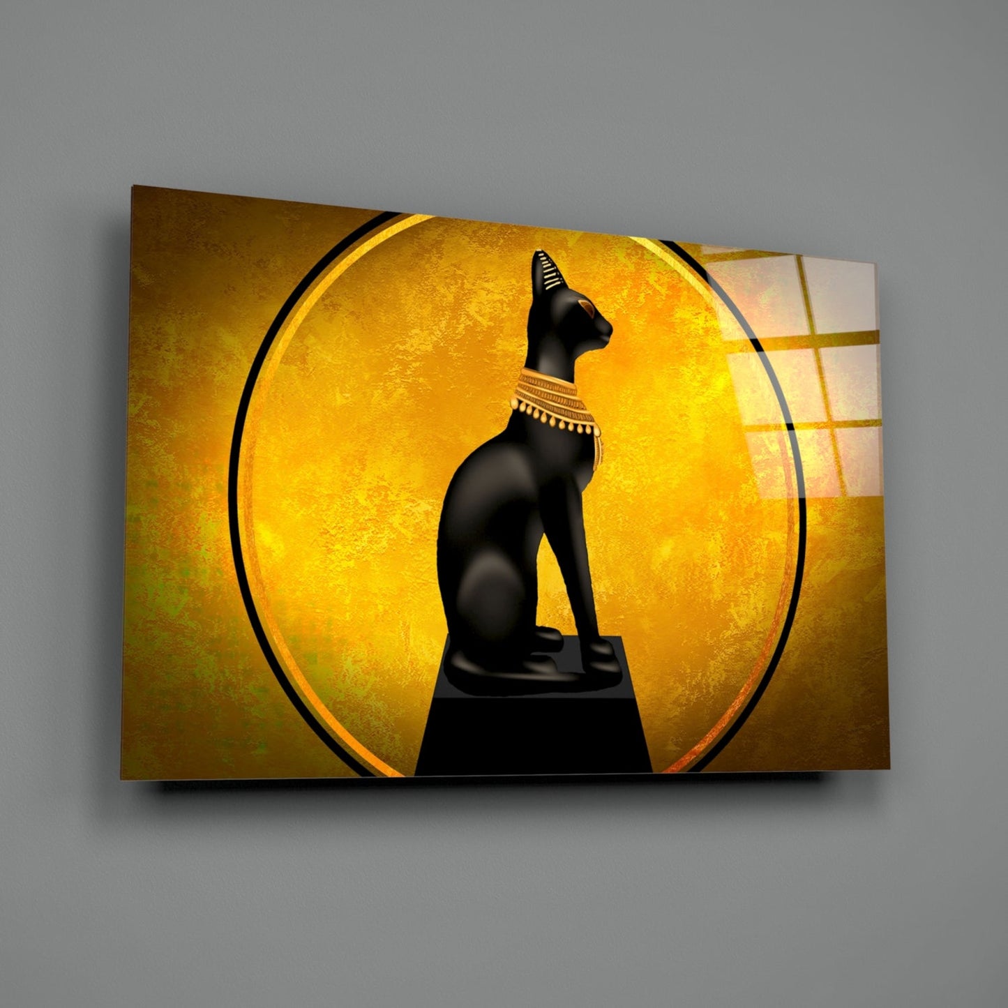 Cat Glass Wall Art - Elegant Feline Wall Decor