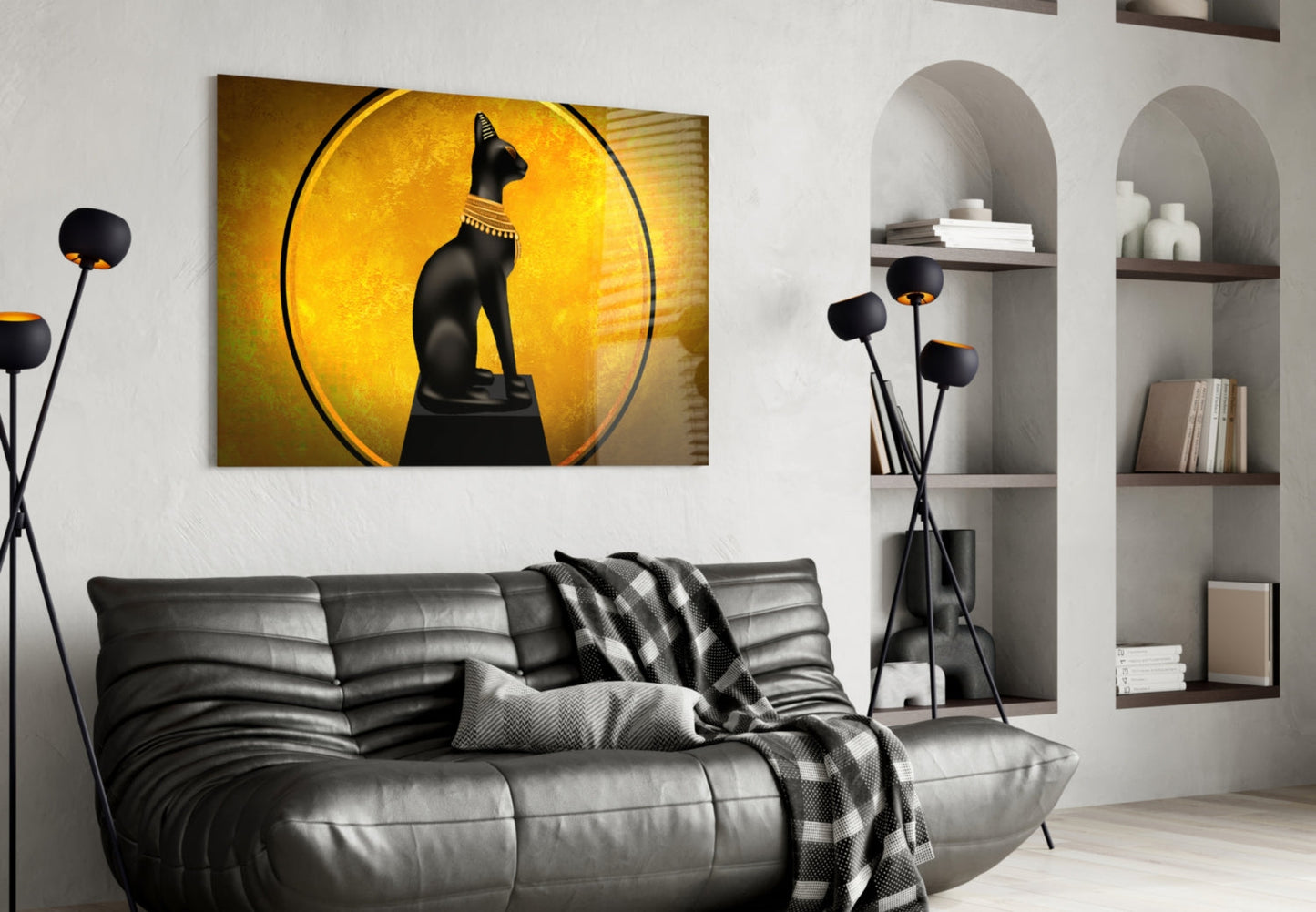 Cat Glass Wall Art - Elegant Feline Wall Decor