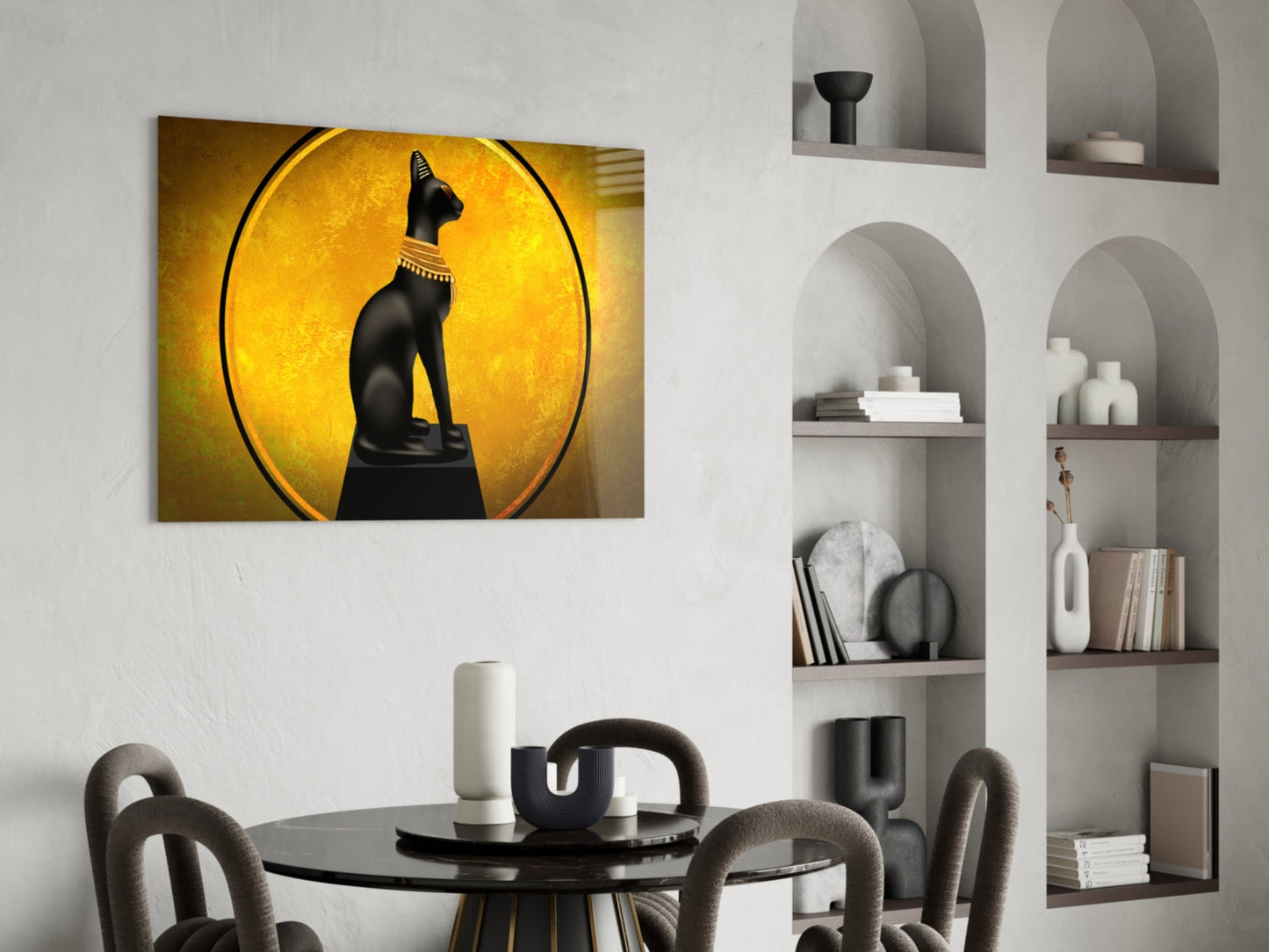 Cat Glass Wall Art - Elegant Feline Wall Decor