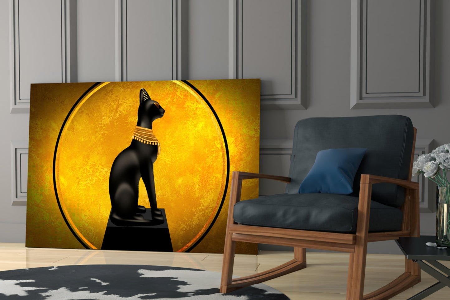 Cat Glass Wall Art - Elegant Feline Wall Decor