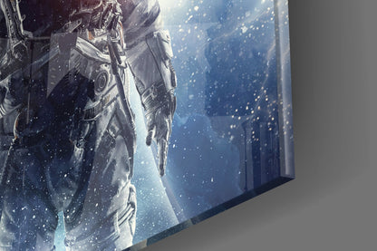 Starfield Astronaut Glass Wall Art