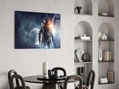 Starfield Astronaut Glass Wall Art
