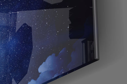 Astronaut Moon Reach Glass Wall Art