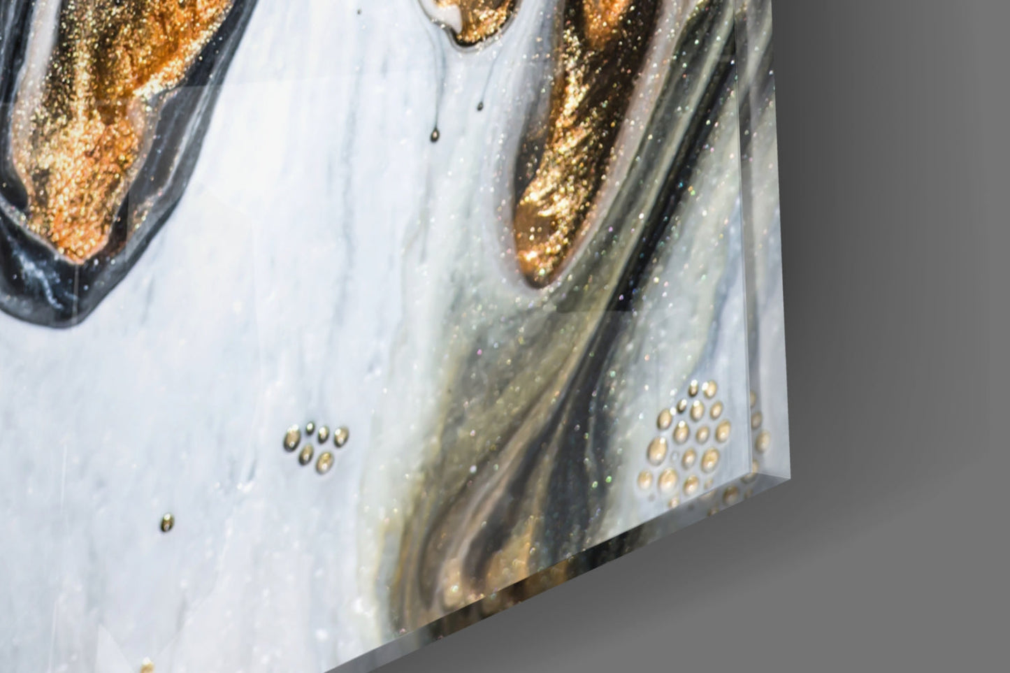 Marble Pour Abstract Glass Wall Art