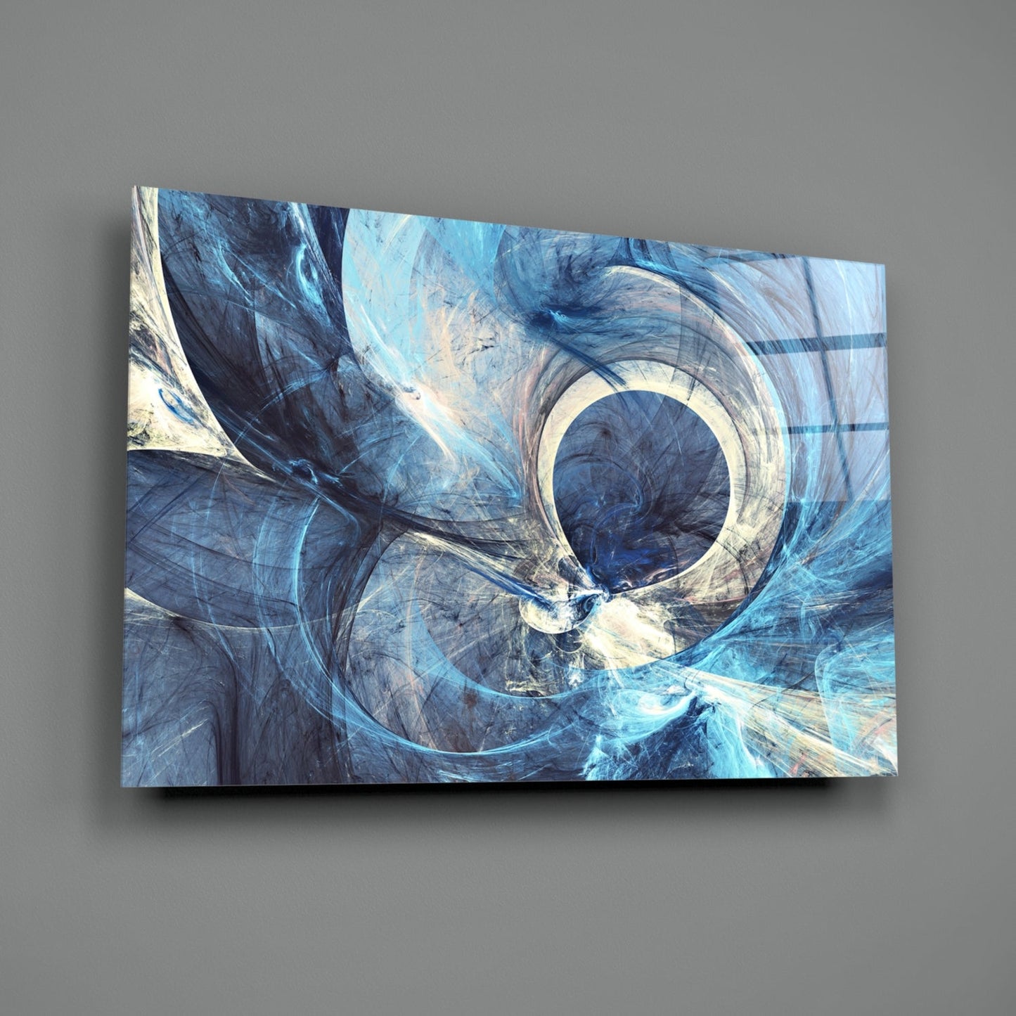 Vortex Eye Abstract Glass Wall Art