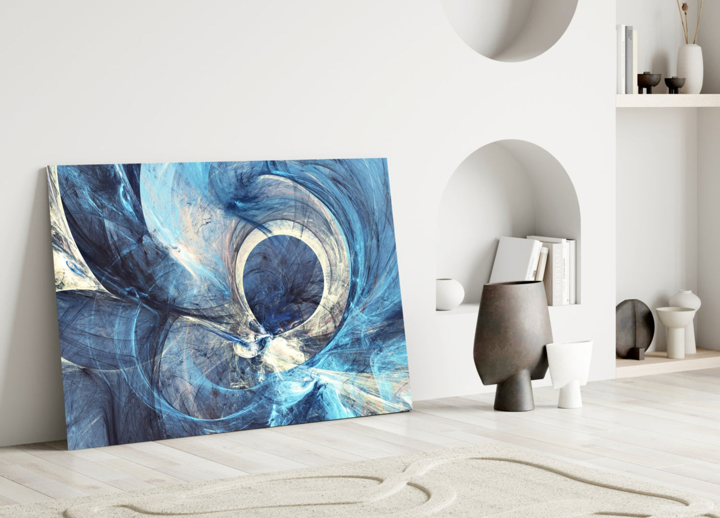 Vortex Eye Abstract Glass Wall Art