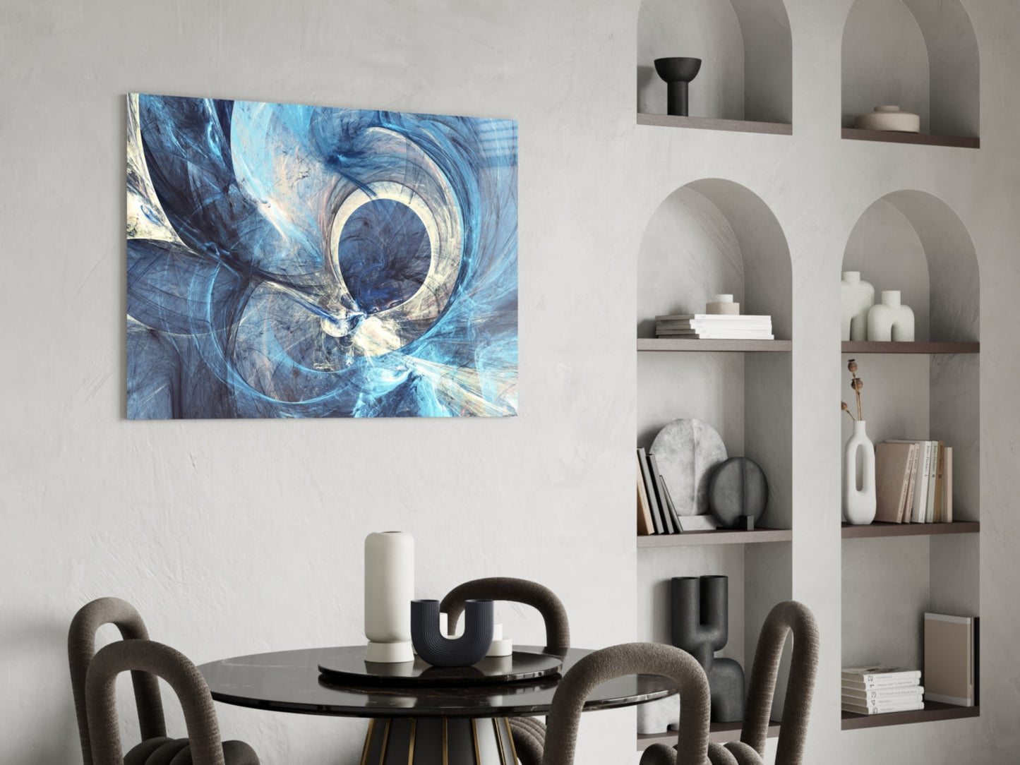 Vortex Eye Abstract Glass Wall Art