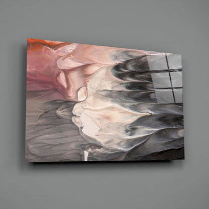 Fluid Plume Abstract Glass Wall Art