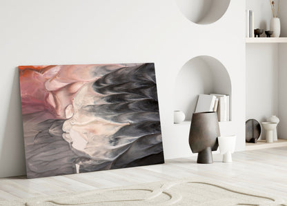 Fluid Plume Abstract Glass Wall Art