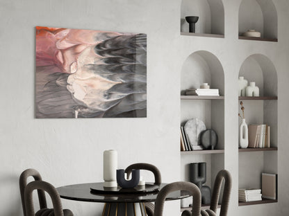 Fluid Plume Abstract Glass Wall Art