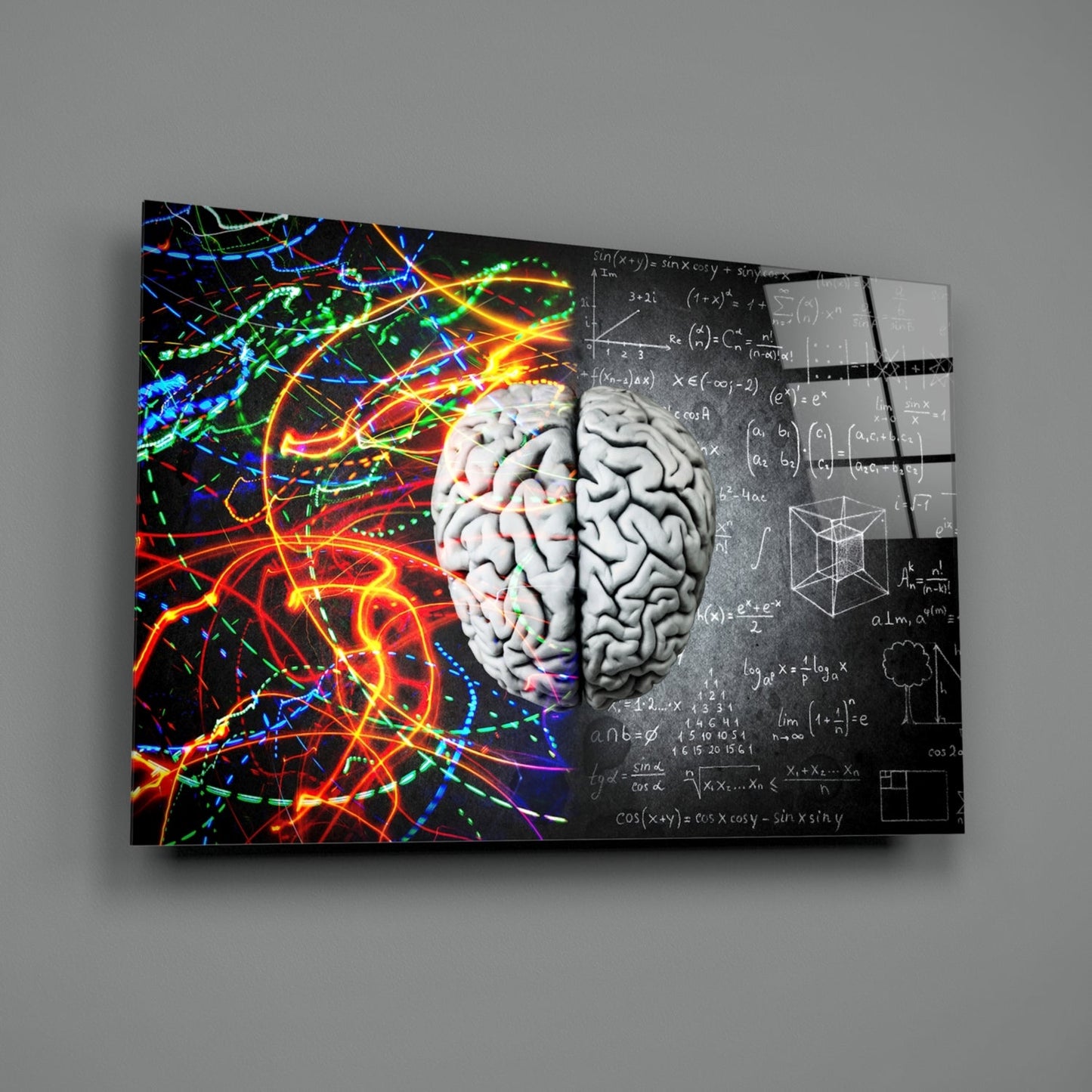 Conceptual Brain Glass Wall Art
