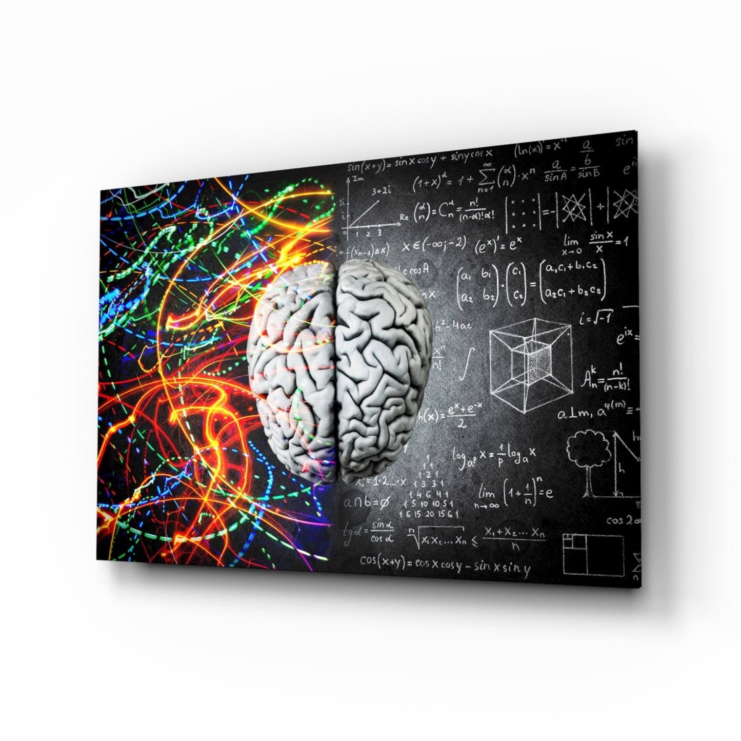 Conceptual Brain Glass Wall Art