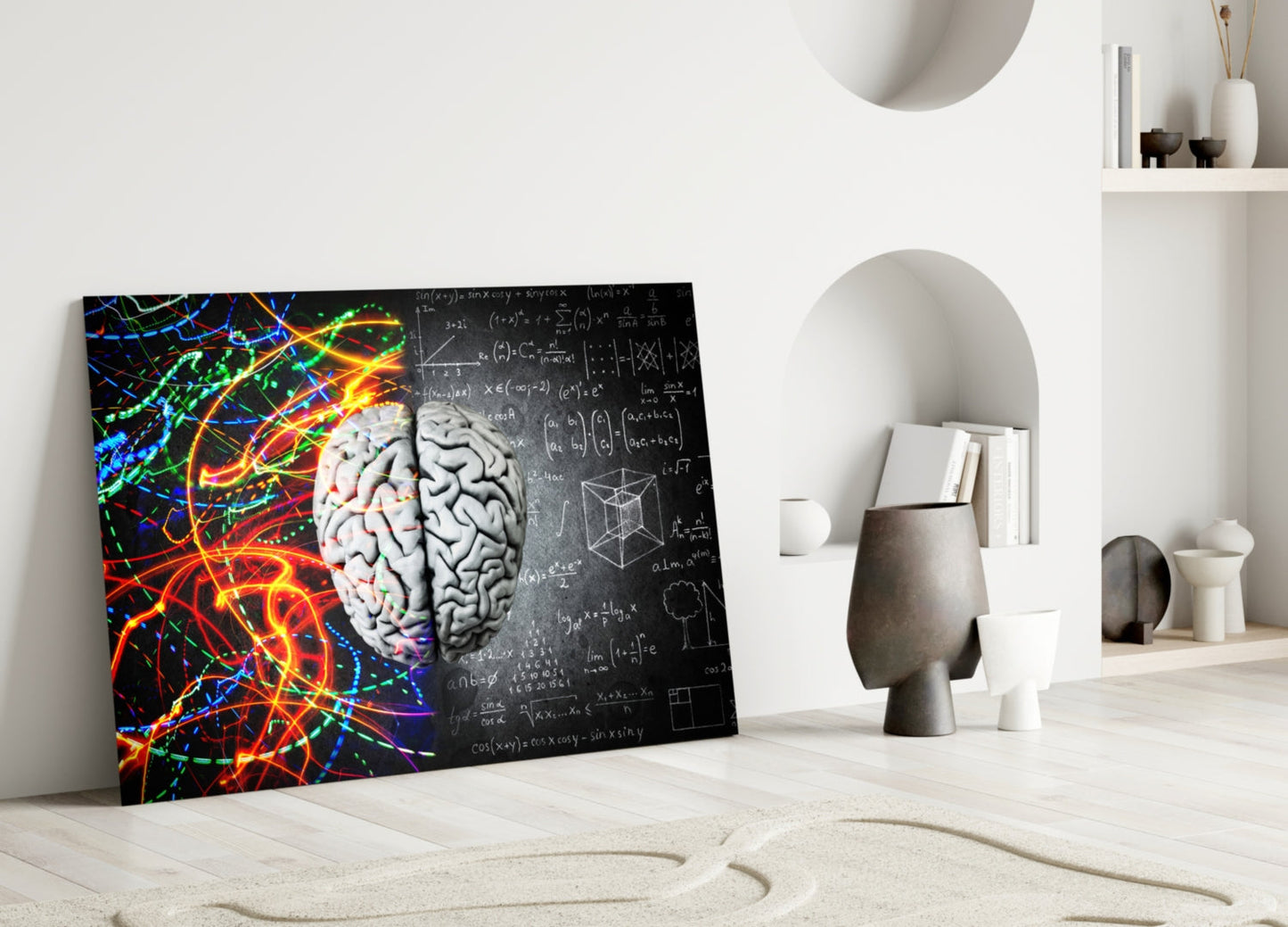 Conceptual Brain Glass Wall Art