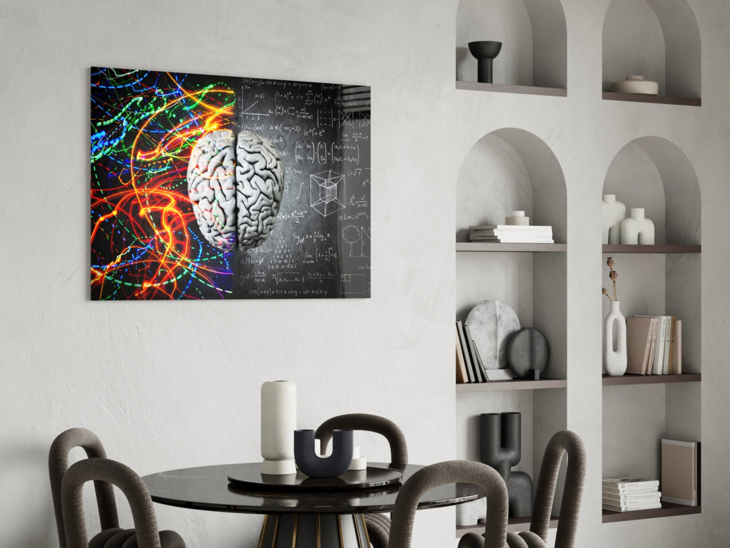 Conceptual Brain Glass Wall Art