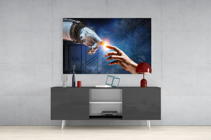 Cosmic Creation Astronaut Glass Wall Art