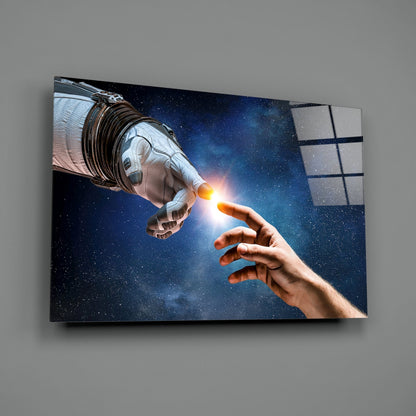 Cosmic Creation Astronaut Glass Wall Art