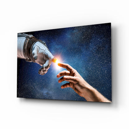 Cosmic Creation Astronaut Glass Wall Art