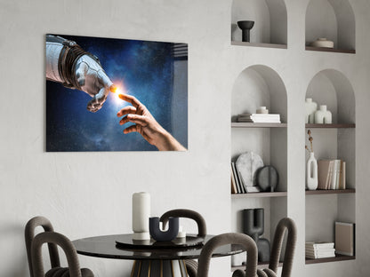 Cosmic Creation Astronaut Glass Wall Art