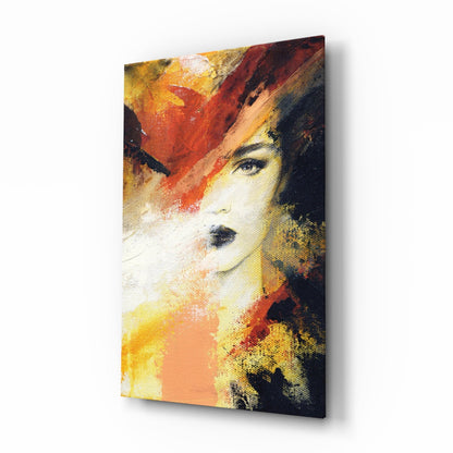 Expressionist Portrait Glass Wall Art