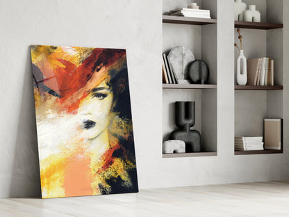Expressionist Portrait Glass Wall Art