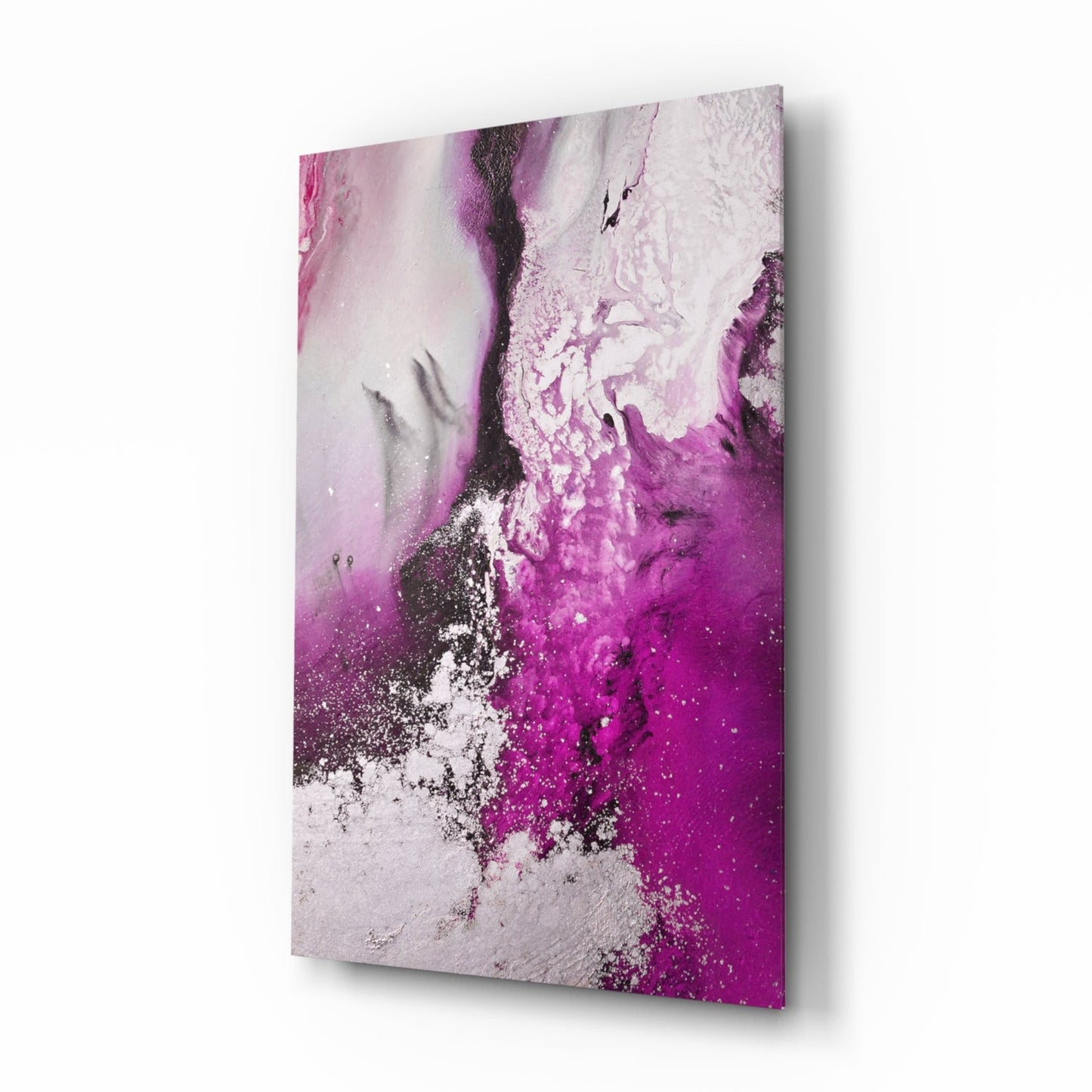 Pink and Magenta Abstract Glass Wall Art