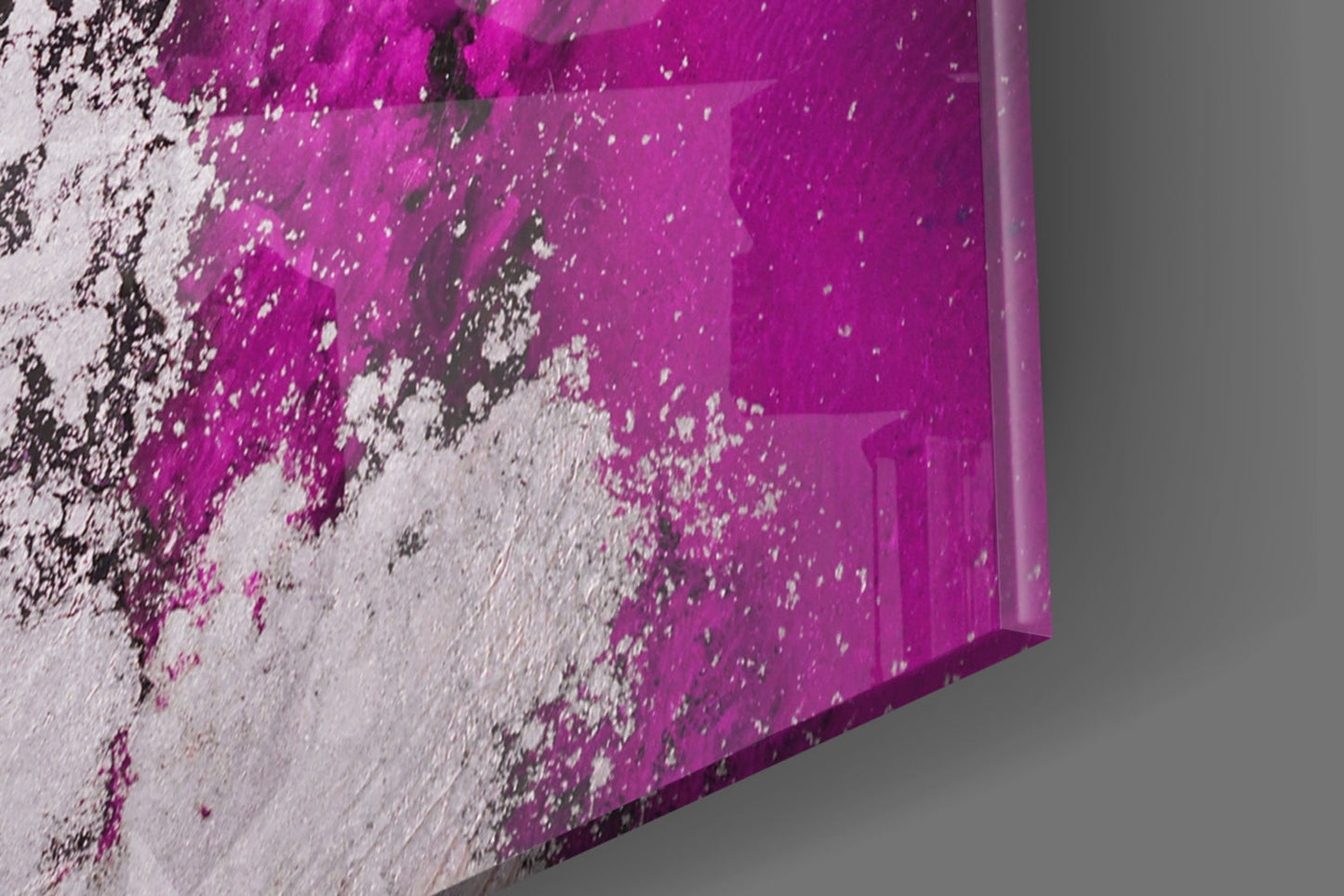 Pink and Magenta Abstract Glass Wall Art