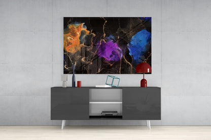 Plasma Ink Marble Glass Wall Art