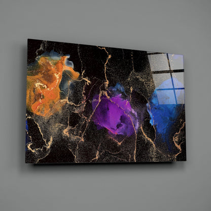 Plasma Ink Marble Glass Wall Art