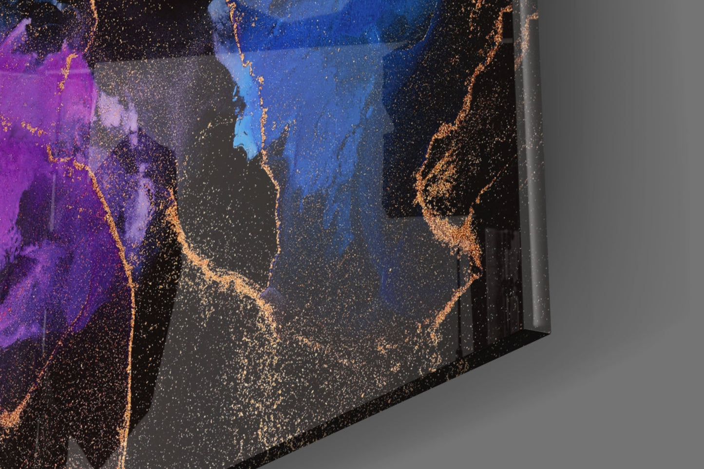 Plasma Ink Marble Glass Wall Art