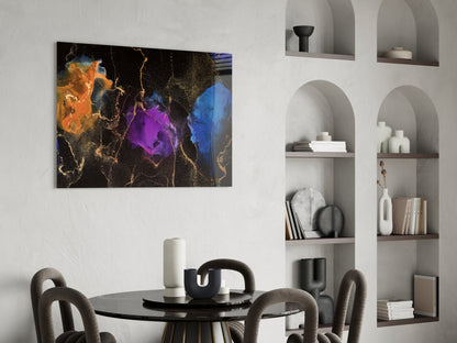 Plasma Ink Marble Glass Wall Art