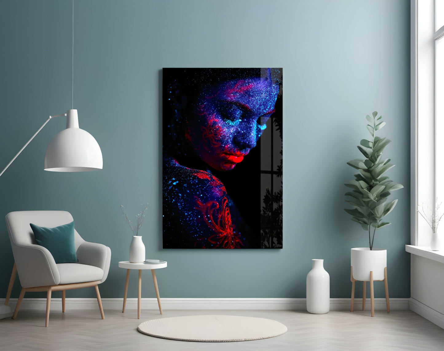 Serenity UV Portrait Glass Wall Art